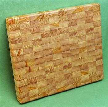 Board #940  Larch / Tamarack End Grain Cutting Board - 14+" x 12" x 1 1/2" - $79.99